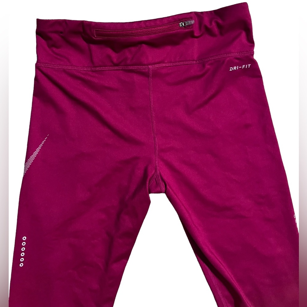 Nike Dri-Fit Capri Workout Cropped Leggings Pink Fuchsia Women’s Medium - Picture 4 of 5